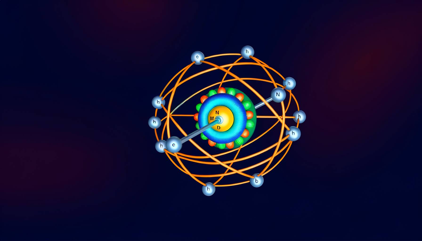 Una ilustración detallada del átomo de magnesio y su estructura electrónica, mostrando sus proton...